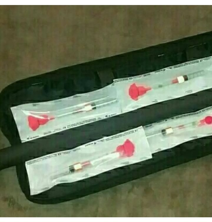 پک دارت بیهوشی با دو لوله ۵ و۳ سی سی